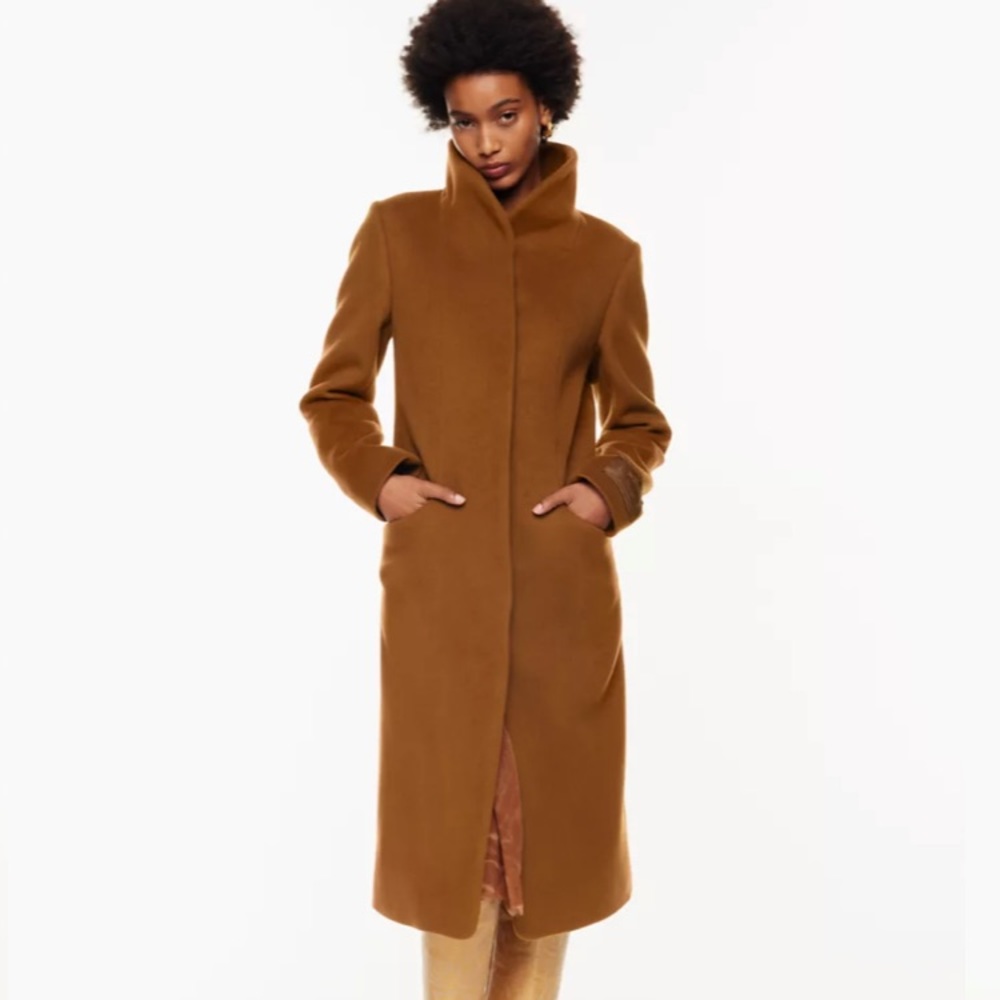 Aritzia Cocoon Coat Long - Cigar color, EUC!